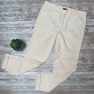 Steven Alan Ivory Ankle Cropped Textured Pants Size 2